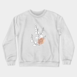 One Line Leaves Botanical Abstract Crewneck Sweatshirt